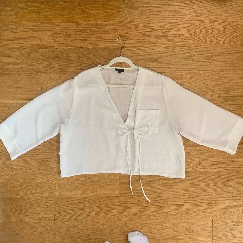 Topshop White Kimono Shirt